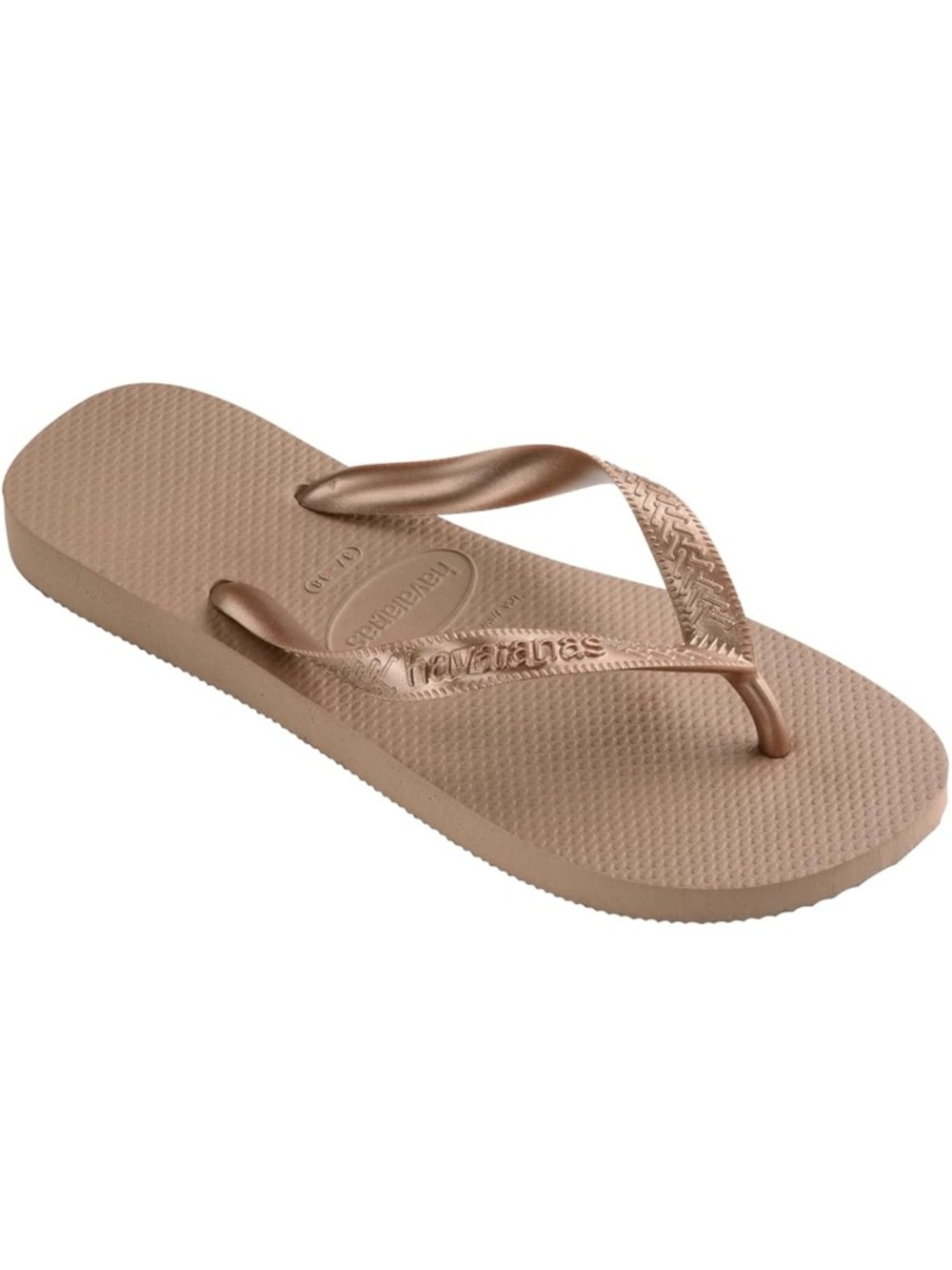Havaianas Slim Metallic Bronze Flip Flops size 9